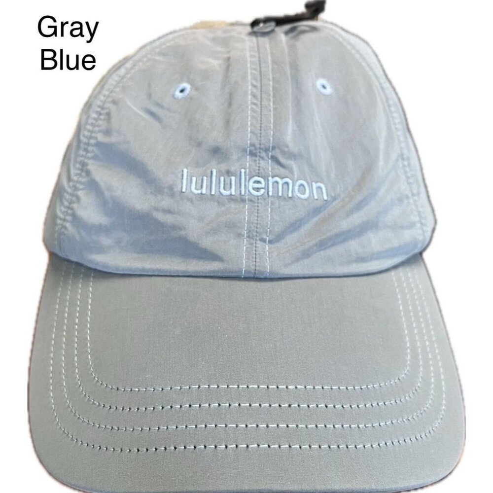 Lululemon Gray Blue Adjustable Nylon Athletic Cap